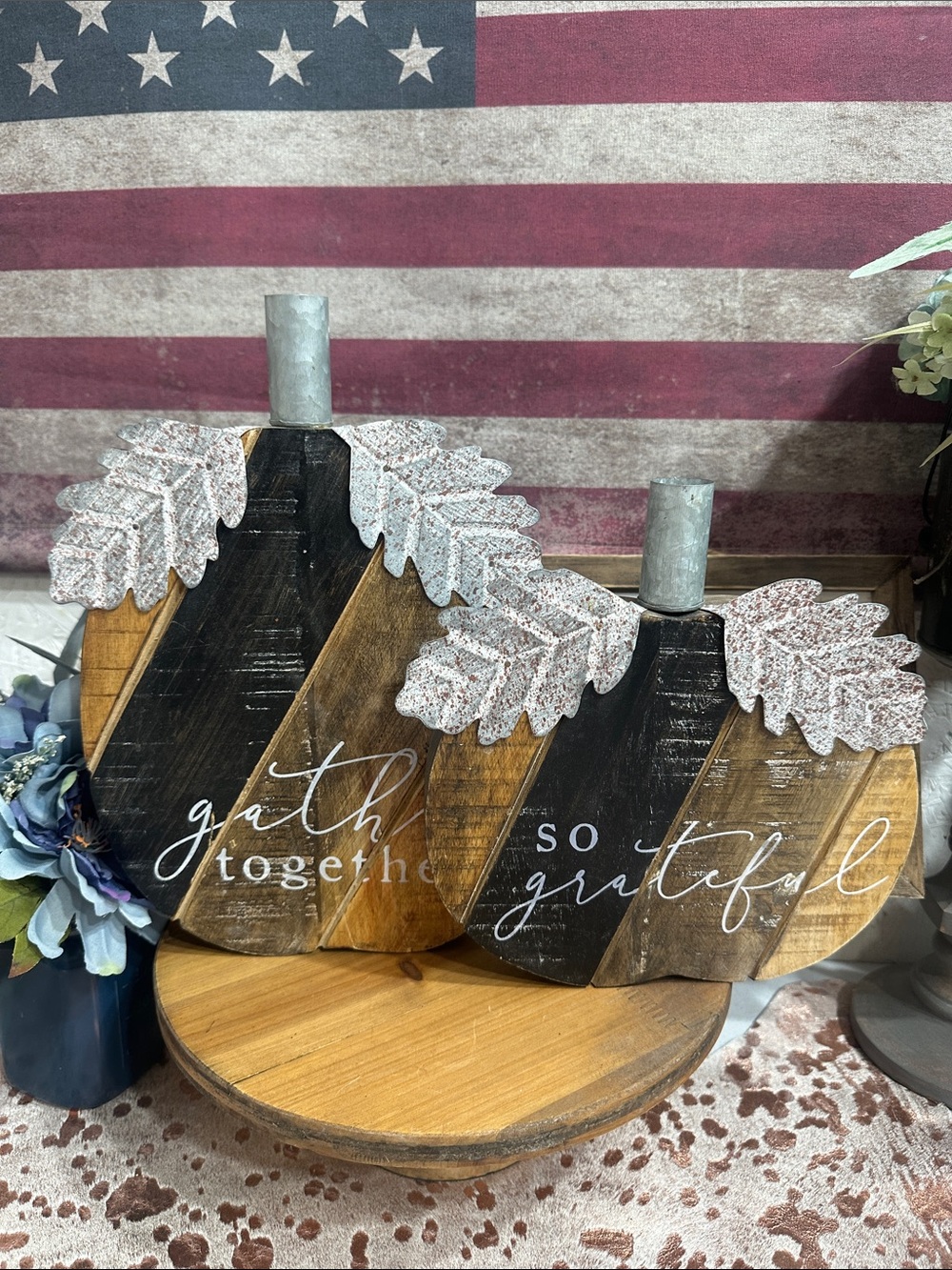 Two piece fall decor indoor outdoor